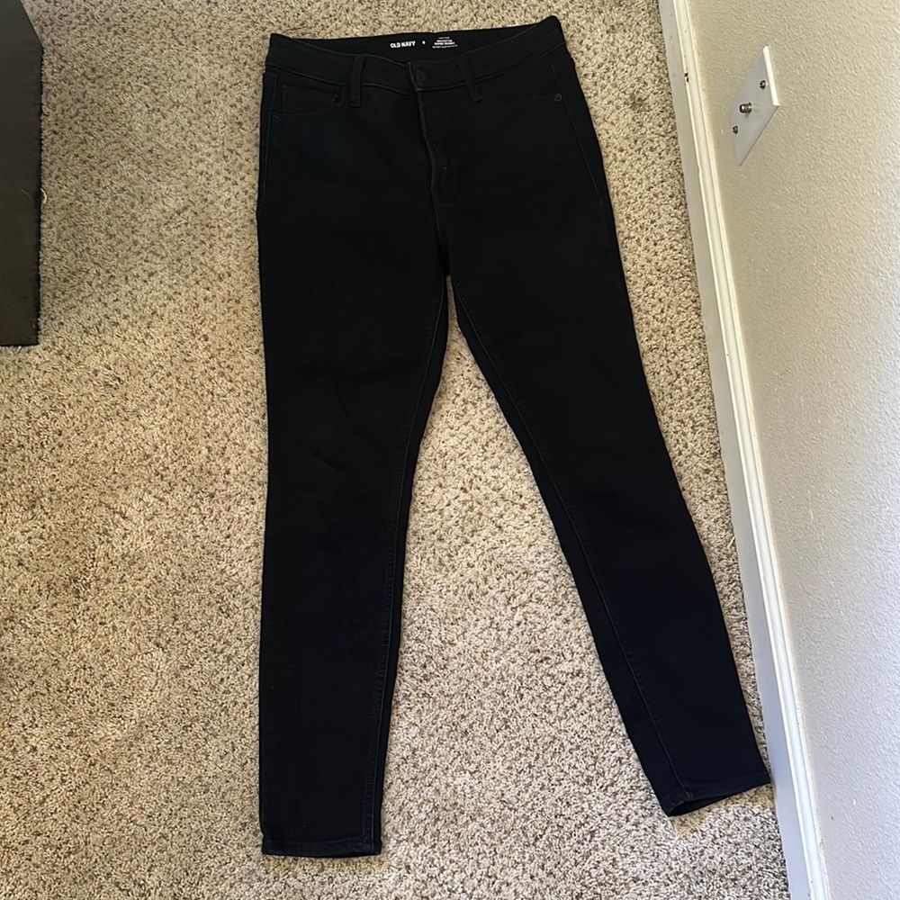 Lightly fleece lined rockstar skinny BLK